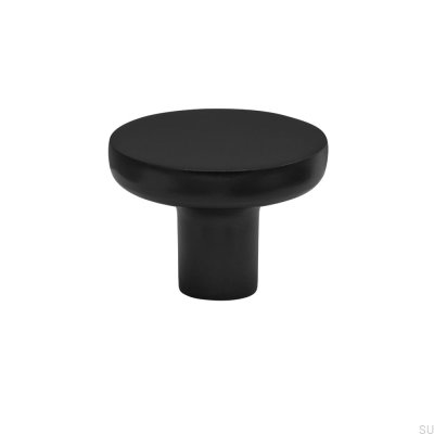 Pomo para muebles de metal Vibe Plain 38, color negro mate