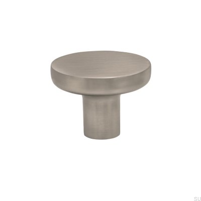 Pomo para muebles de metal Vibe Plain 38, color plateado cepillado