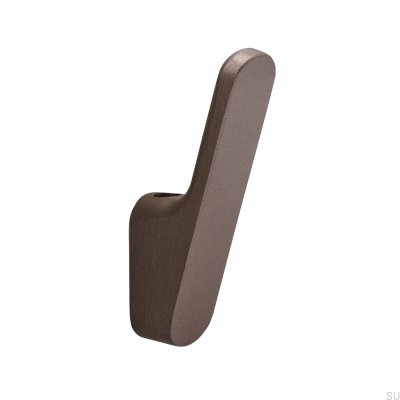Perchero de pared metálico liso Vibe marrón oscuro