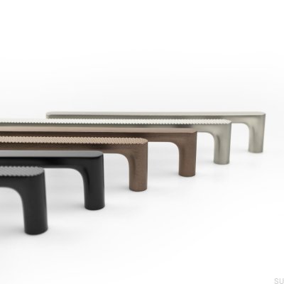 Tirador alargado para muebles Vibe Grip 128 de metal marrón oscuro