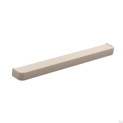 Tirador alargado para muebles Aurelia 160 de metal color crema