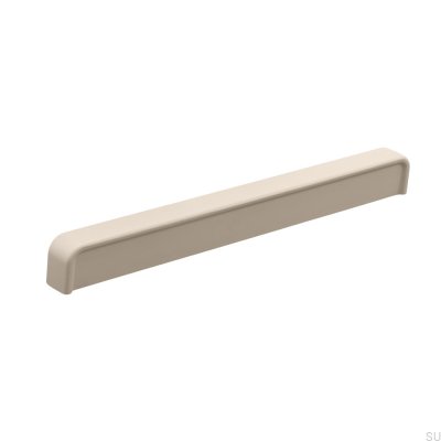 Tirador alargado para muebles Aurelia 160 de metal color crema