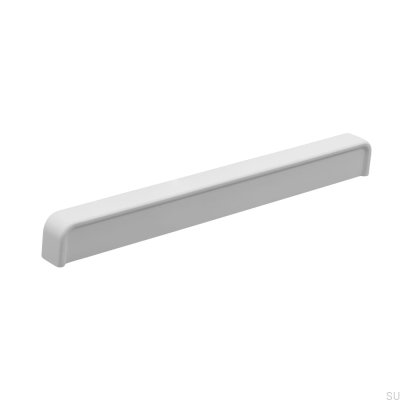 Tirador alargado para muebles Aurelia 160 de metal blanco