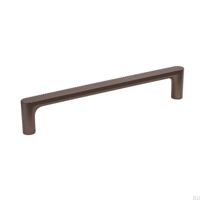 Tirador alargado para muebles Vibe Grip 160 de metal marrón oscuro