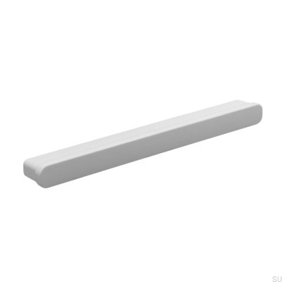 Tirador alargado para muebles Appia 160 de metal blanco