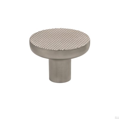 Pomo para muebles de metal Vibe Grip 38, color plateado cepillado