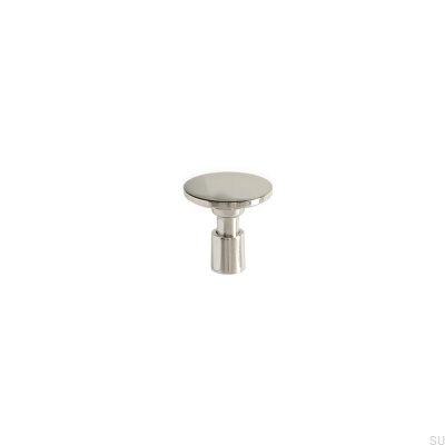 Pomo para mueble Jubilee 28, latón, plata, níquel pulido