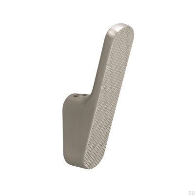Perchero de pared Vibe Grip de metal plateado cepillado
