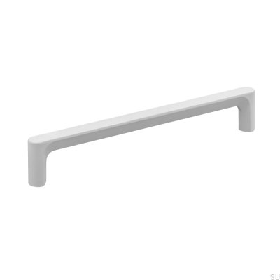 Tirador alargado para muebles Aqua-Rama 160 de metal blanco