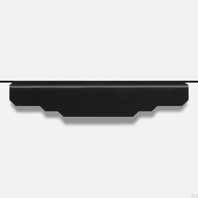 Manija para muebles con borde negro de latón negro Karla