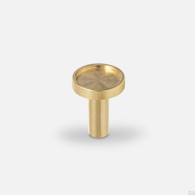 Pomo para mueble Ina S Latón Cepillado Sin pintar