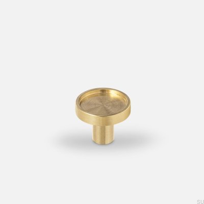Pomo para mueble Ina S Corto Latón Cepillado Sin pintar