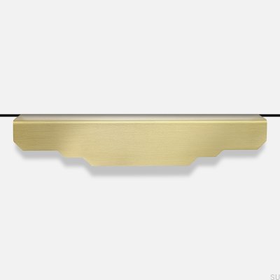 Tirador para mueble con borde Karla Latón cepillado sin pintar