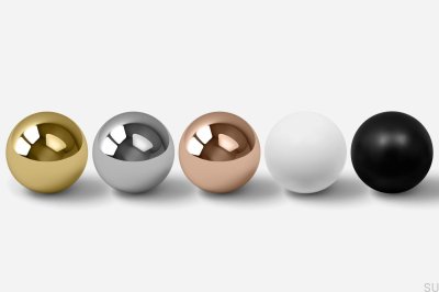 Pomo para mueble Odete M, latón lacado blanco