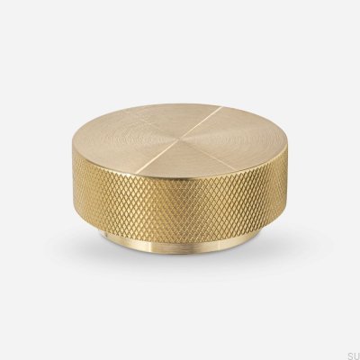 Pomo para mueble Tove L, dorado, cepillado, sin barnizar