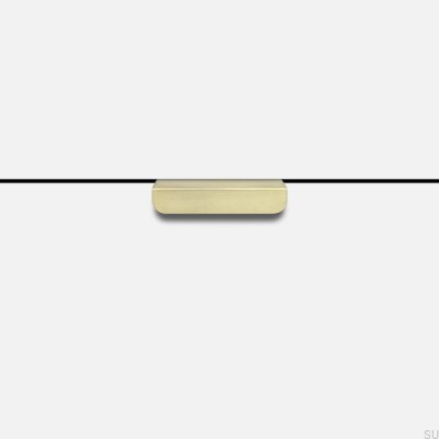 Tirador para mueble Else Matt 50 edge en latón mate cepillado 