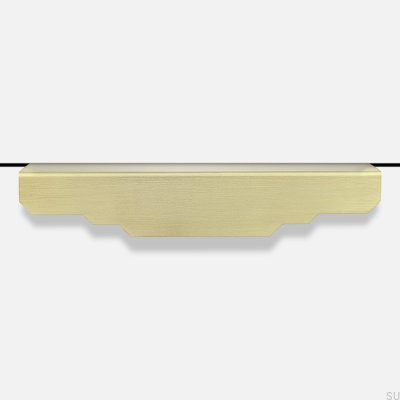 Tirador para mueble Karla Matt 140, latón mate cepillado 