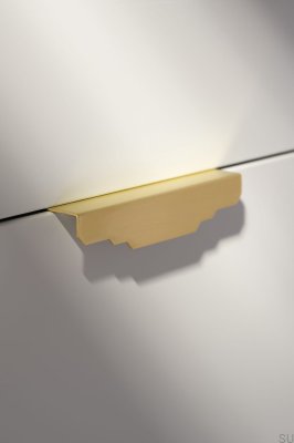 Tirador para mueble Karla Matt 140, latón mate cepillado 