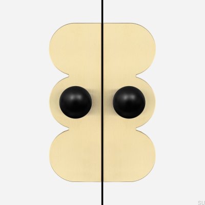 Almohada Odete M Countess Latón Negro con Oro Sin Barnizar Cepillado (2 piezas)