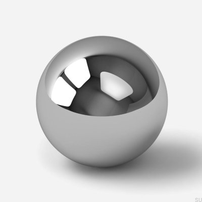 Pomo para mueble Odete L Latón Plata Cromo