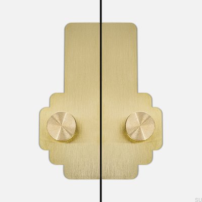 Pomo para mueble con base Nena Morocco X2 Latón Cepillado Sin Barnizar (2 piezas)