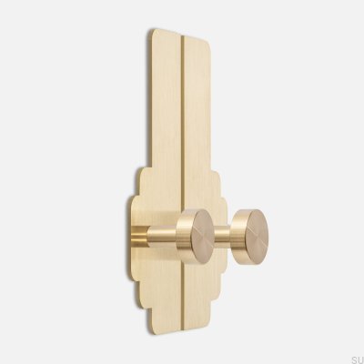 Pomo para mueble con base Nena Morocco X2 Latón Cepillado Sin Barnizar (2 piezas)