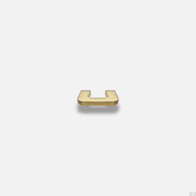  Tirador para mueble alargado Isa XS 32, latón cepillado, sin barnizar