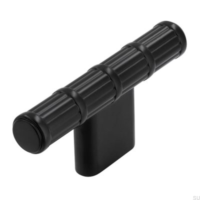 Perilla para muebles T-Bar 2607 69 de metal negro mate