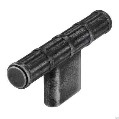 Perilla para muebles de metal T-Bar 2607 69, color plateado cepillado