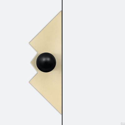 Perilla para muebles Odete M Pillow Queen con almohadilla de latón negro con dorado sin barnizar cepillado