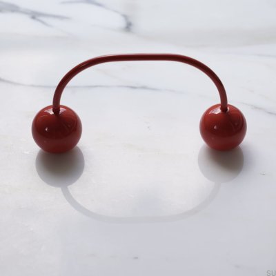 Tirador para mueble oblongo Marbelo Cherry 96 Latón Rojo
