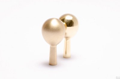 Colgador de pared Drop 56 de latón dorado pulido sin lacar