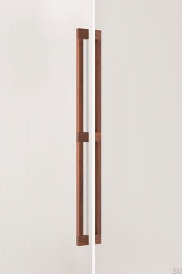Tirador para muebles alargado de doble cara de madera de nogal Hako Big 960