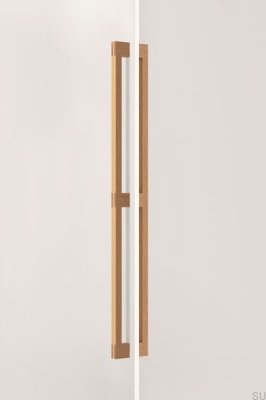 Tirador para muebles alargado de doble cara de madera de roble Hako Big 960