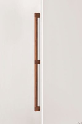 Tirador para muebles de un solo lado alargado de madera de nogal Hako Big 960