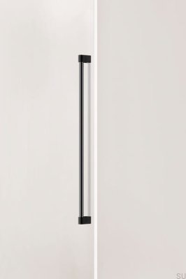 Tirador alargado para muebles de un solo lado Casey Big 736, aluminio, negro mate