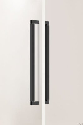 Tirador alargado para muebles de doble cara de titanio negro y aluminio Brooklyn Big 448