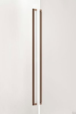 Tirador para muebles de doble cara de aluminio cepillado marrón Brooklyn Big 1056