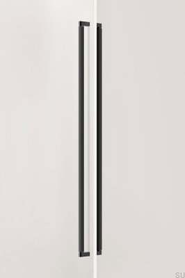 Tirador alargado para muebles de doble cara de titanio negro y aluminio Brooklyn Big 1056 