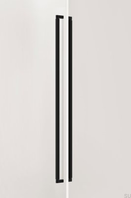 Tirador alargado para muebles de aluminio de doble cara Brooklyn Big 1056, cepillado en negro
