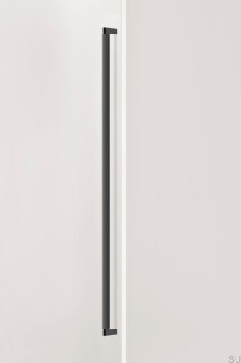 Tirador para muebles alargado de un solo lado de titanio negro y aluminio Brooklyn Big 1056