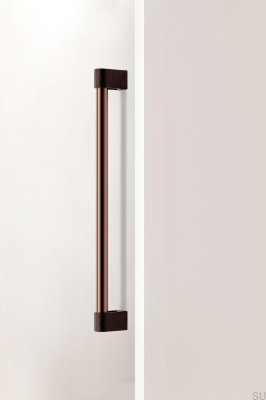 Tirador para muebles Casey Big 416 de aluminio marrón mate