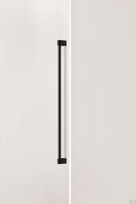 Tirador alargado para muebles Casey Big 736 de aluminio negro mate