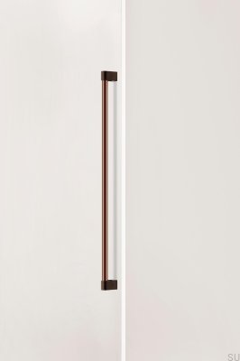 Tirador para muebles Casey Big 736 de aluminio marrón mate