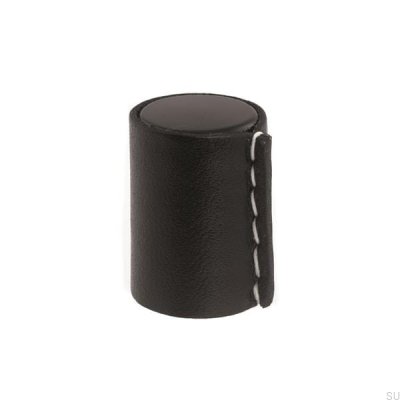 Pomo para mueble Läderknopp Metal negro y negro