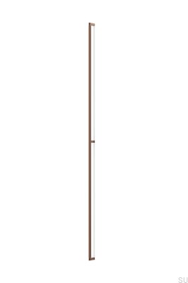 Tirador alargado para muebles Brooklyn 1056 de aluminio cepillado marrón