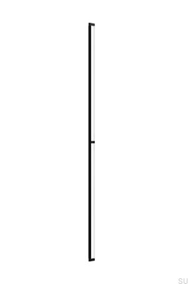Tirador alargado para muebles Brooklyn 1056 de aluminio cepillado negro
