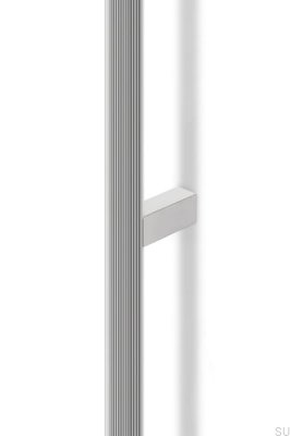 Tirador alargado para muebles Brooklyn 1056 de aluminio y níquel pulido