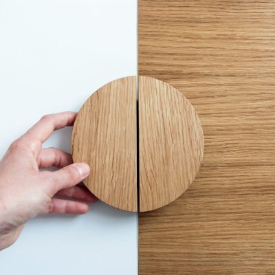 Tirador para mueble Basic 130 Madera Roble Aceite Suave Incoloro Semimate