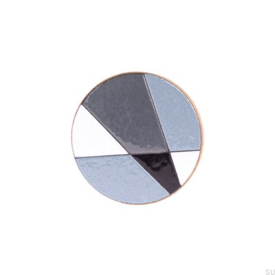 Pomo para mueble Moderna Gris 55 Madera Roble Esmaltado Blanco-Gris Aceite Duro Incoloro Semimate